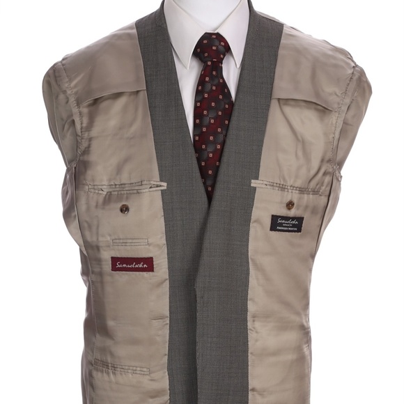 Samuelsohn Full Canvas Gray Nailshead Sport Coat - Picture 5 of 8